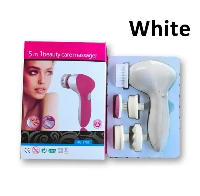 Electric 5 in 1 Facial Brush Facial Massage Spa Skin Instrument Vacuum Pore Cleaner Meter Blackhead Cleaning Cleanser Tools