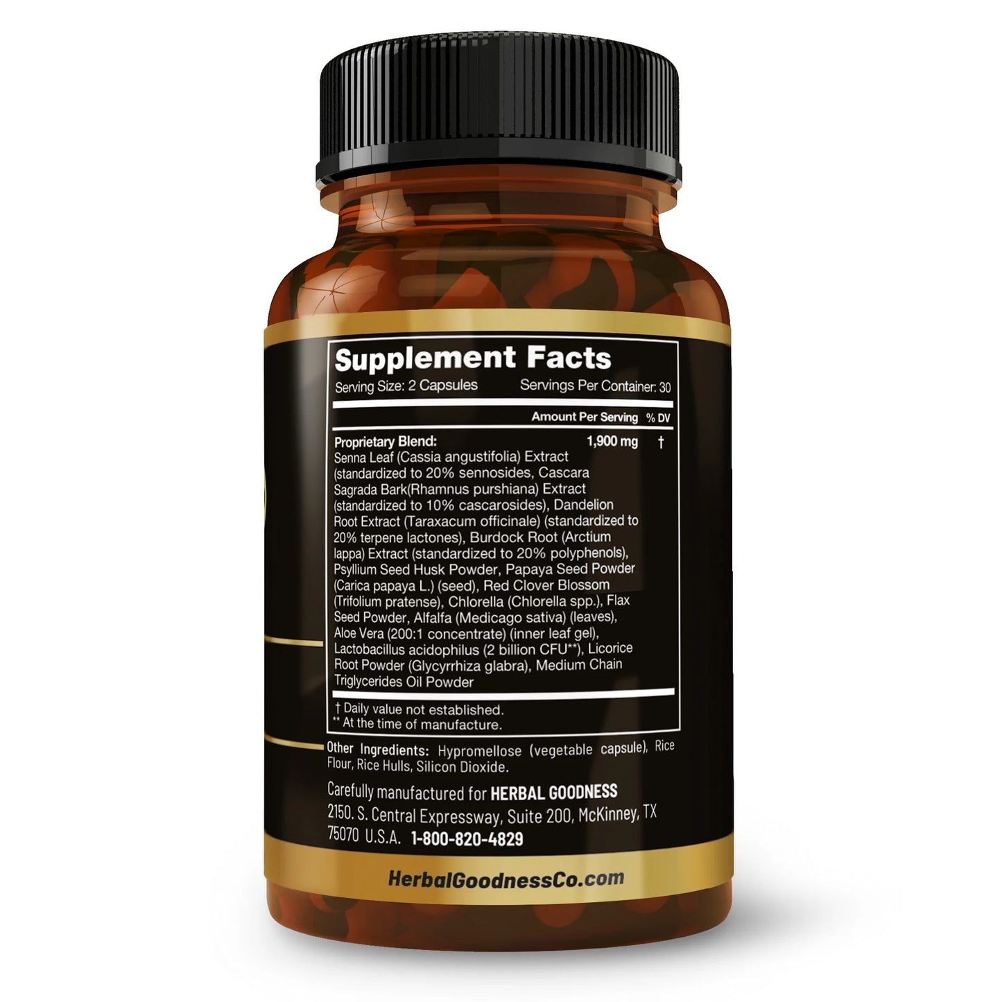 15 Day Detox Capsules - Detox Cleanse Probiotics for Women and Men, Gut & Colon Cleanser Supplement, Senna Leaf, 60Ct -