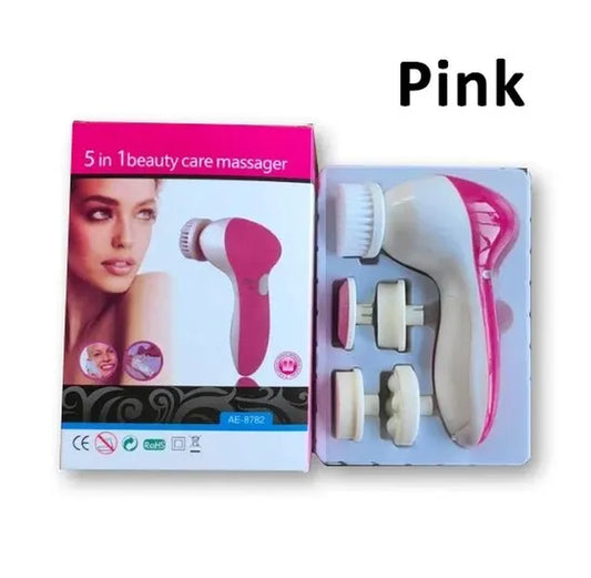 Electric 5 in 1 Facial Brush Facial Massage Spa Skin Instrument Vacuum Pore Cleaner Meter Blackhead Cleaning Cleanser Tools